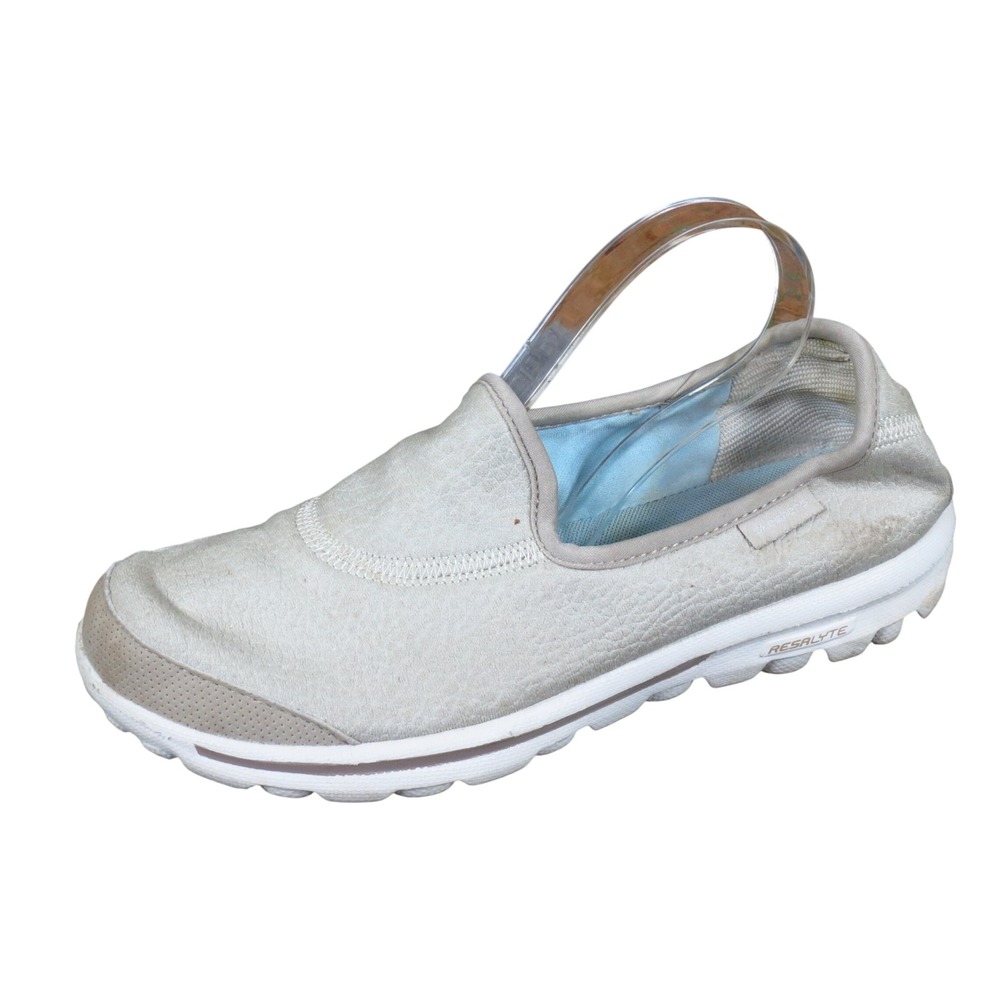 Skechers GOwalk Women Walking Shoe Size 6.5 Athletic Travel Natural Beige 13519